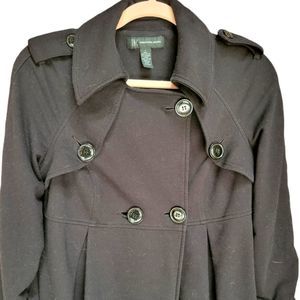 CUTE Cotton Swing Style Pea Coat, oversized buttons